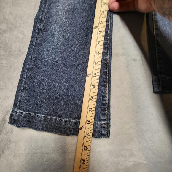 GAP Long and Lean Jeans Womens 2 Regular Blue Medium Wash Bootcut Stretch Denim - Picture 7 of 11